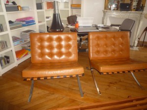 Fauteuils Barcelona Mies Van der Rohe