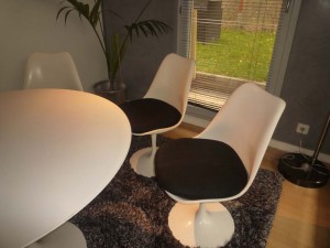 Série de 4 chaises tulipes Saarinen