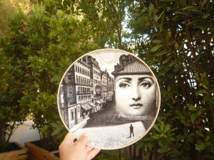 Série de 7 assiettes Piero Fornasetti