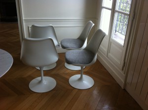 Chaises Saarinen édition Knoll