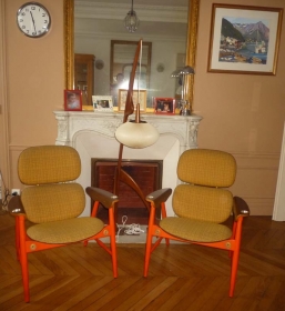 Paire de fauteuils design italien de 1960