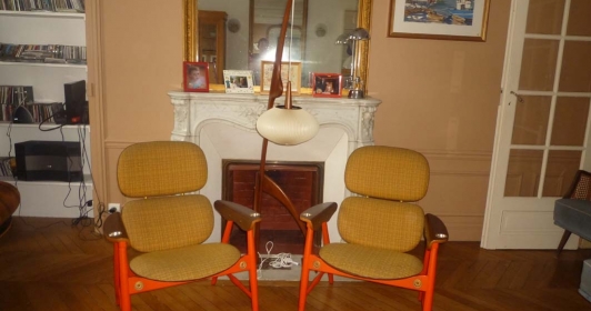 Paire de fauteuils design italien de 1960