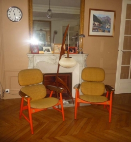 Paire de fauteuils design italien de 1960