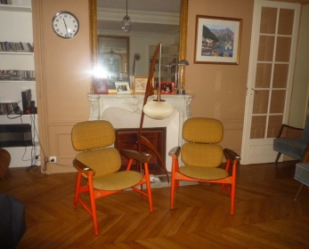 Paire de fauteuils design italien de 1960