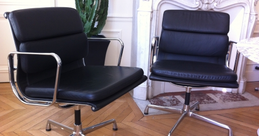 Fauteuils Soft Pad Charles Eames pour Vitra