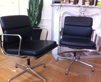 Fauteuils Soft Pad Charles Eames pour Vitra