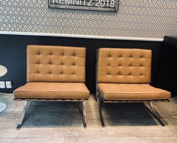 Fauteuils Barcelona édition Knoll vintage