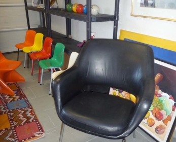 Fauteuil cuir 1965 Conférence Saarinen