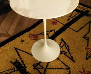 Guéridon tulipe Saarinen en marbre édition Knoll