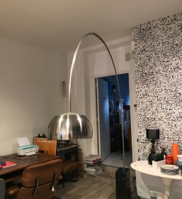 Rare lampadaire Arco marbre noir édition Flos