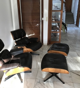 Paire de Lounge Chair Eames Marron