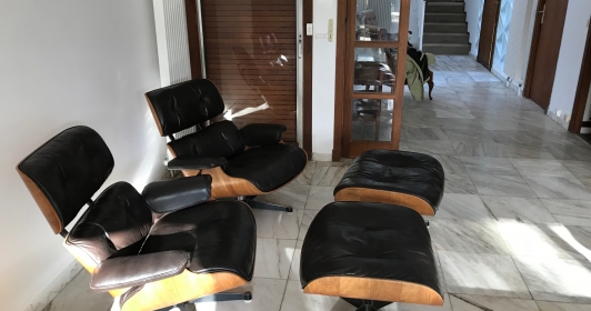 Paire de Lounge Chair Eames Marron