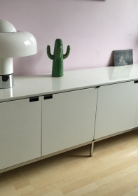 Sideboard enfilade Florence Knoll  marbre blanc