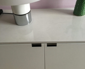 Sideboard enfilade Florence Knoll  marbre blanc