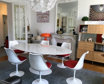 Ensemble table et chaises Saarinen édition Knoll