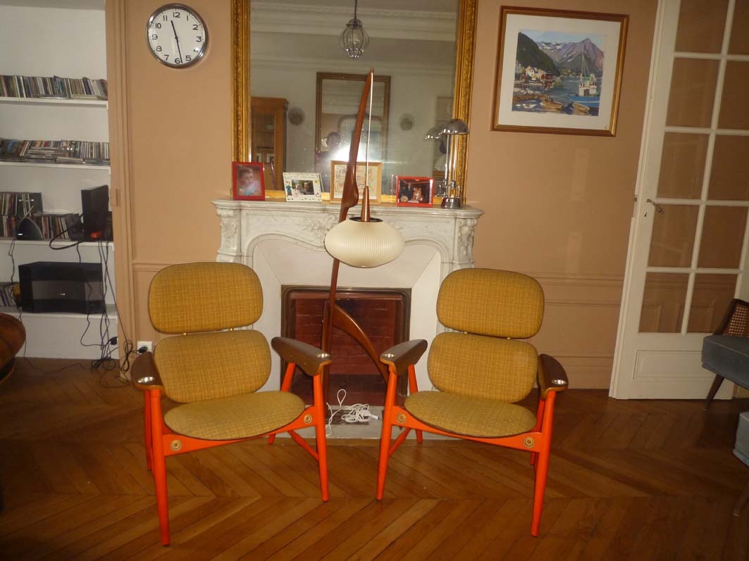 Paire de fauteuils design italien de 1960