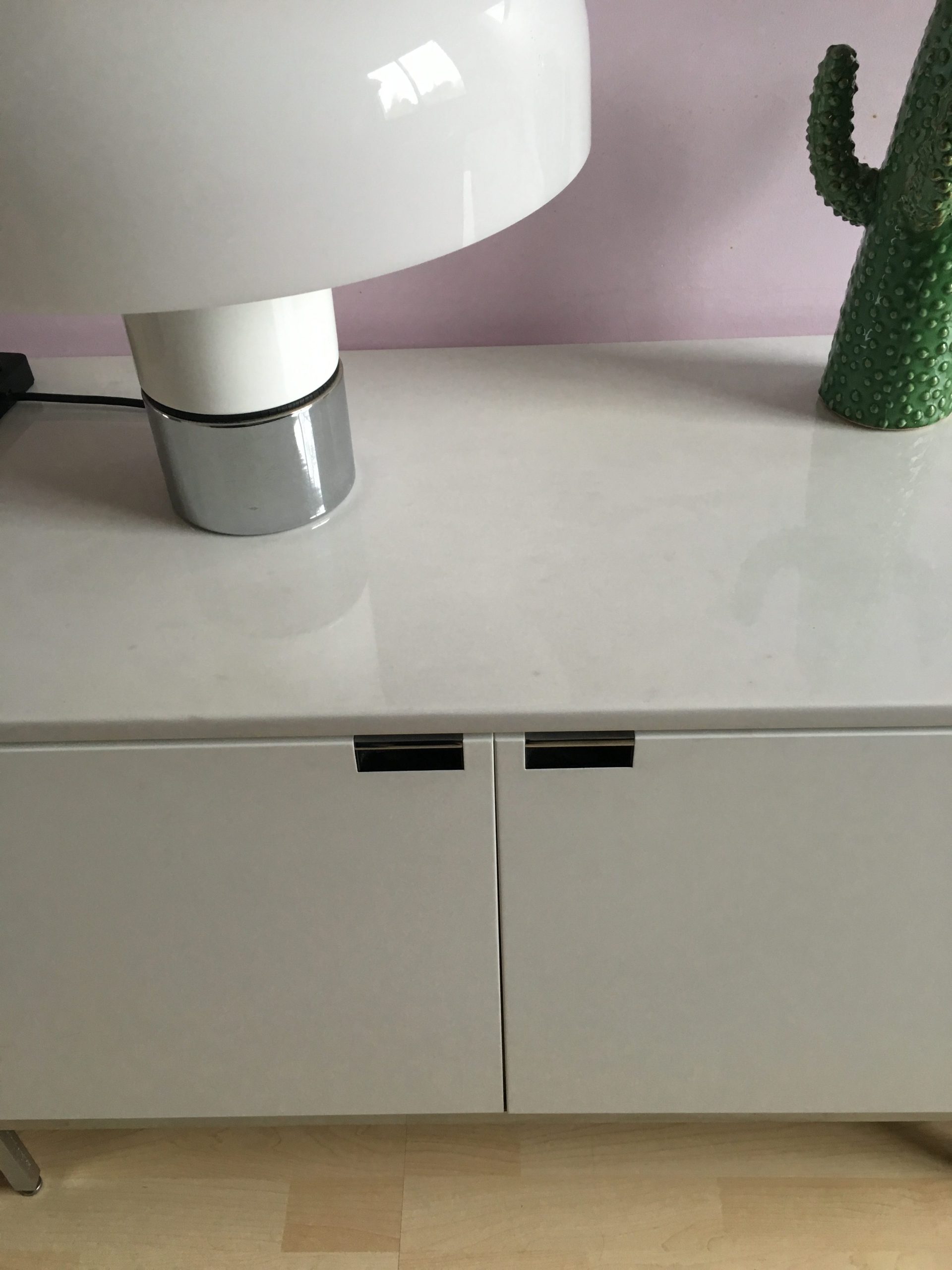 Sideboard enfilade Florence Knoll  marbre blanc